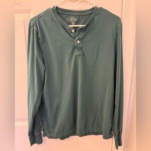 J Crew hunter green mens Broken In healey shirt Medium